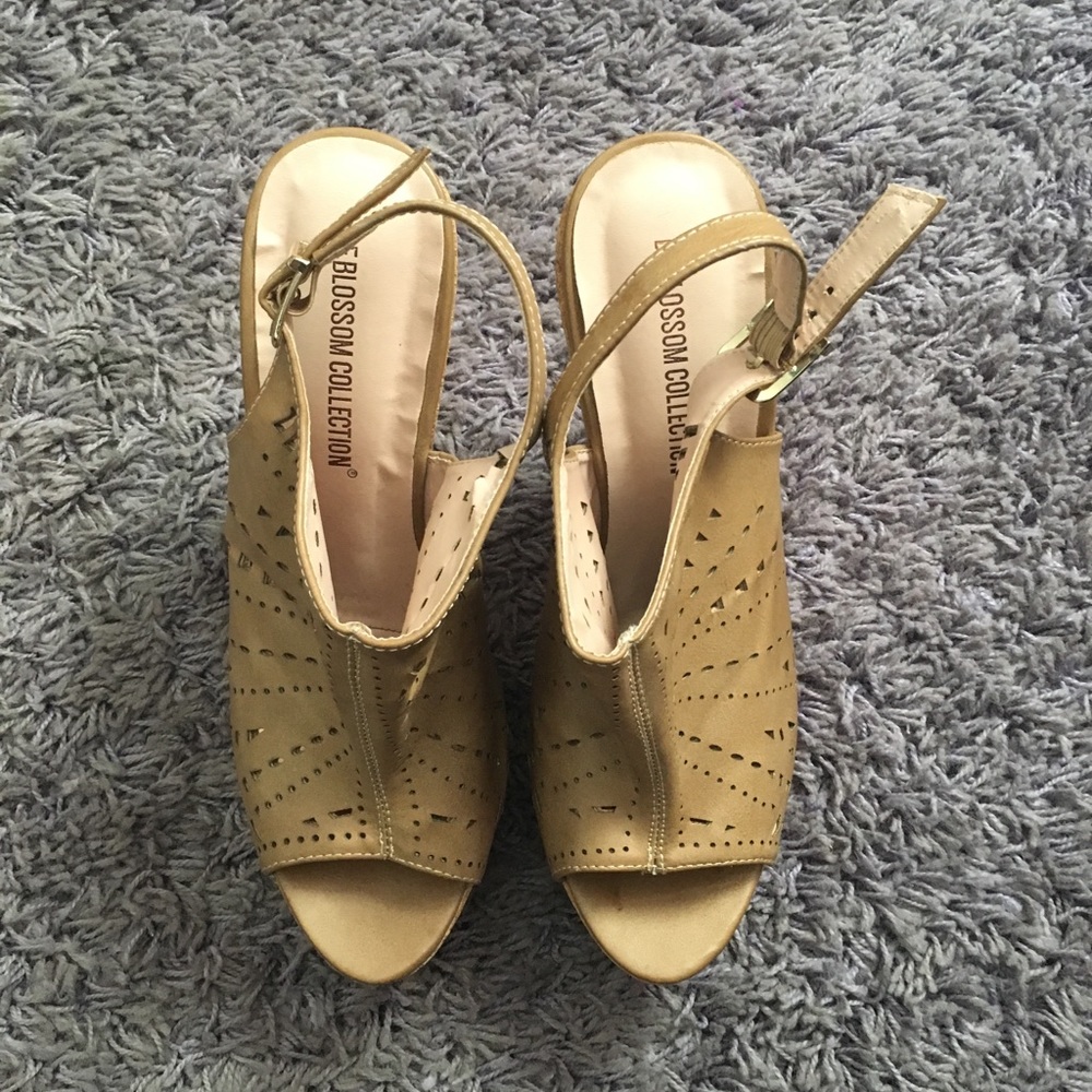 Nude wedges